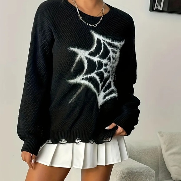 Super Soft Spider Web Perfect for Halloween Sweater - Picture 2 of 15
